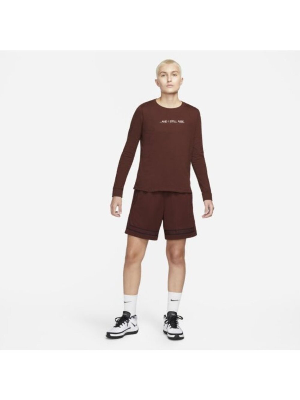 Nike Womens Foot Locker Basketball Shorts CK6599-273 Brown Size XL X-Large
